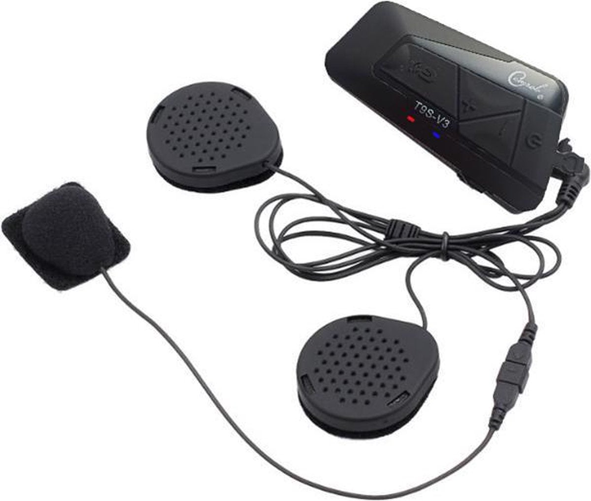 1 STUK - Motor headset intercom multifunctionele waterdichte bluetooth T9S-V3 -helm interphone max 1300 meter