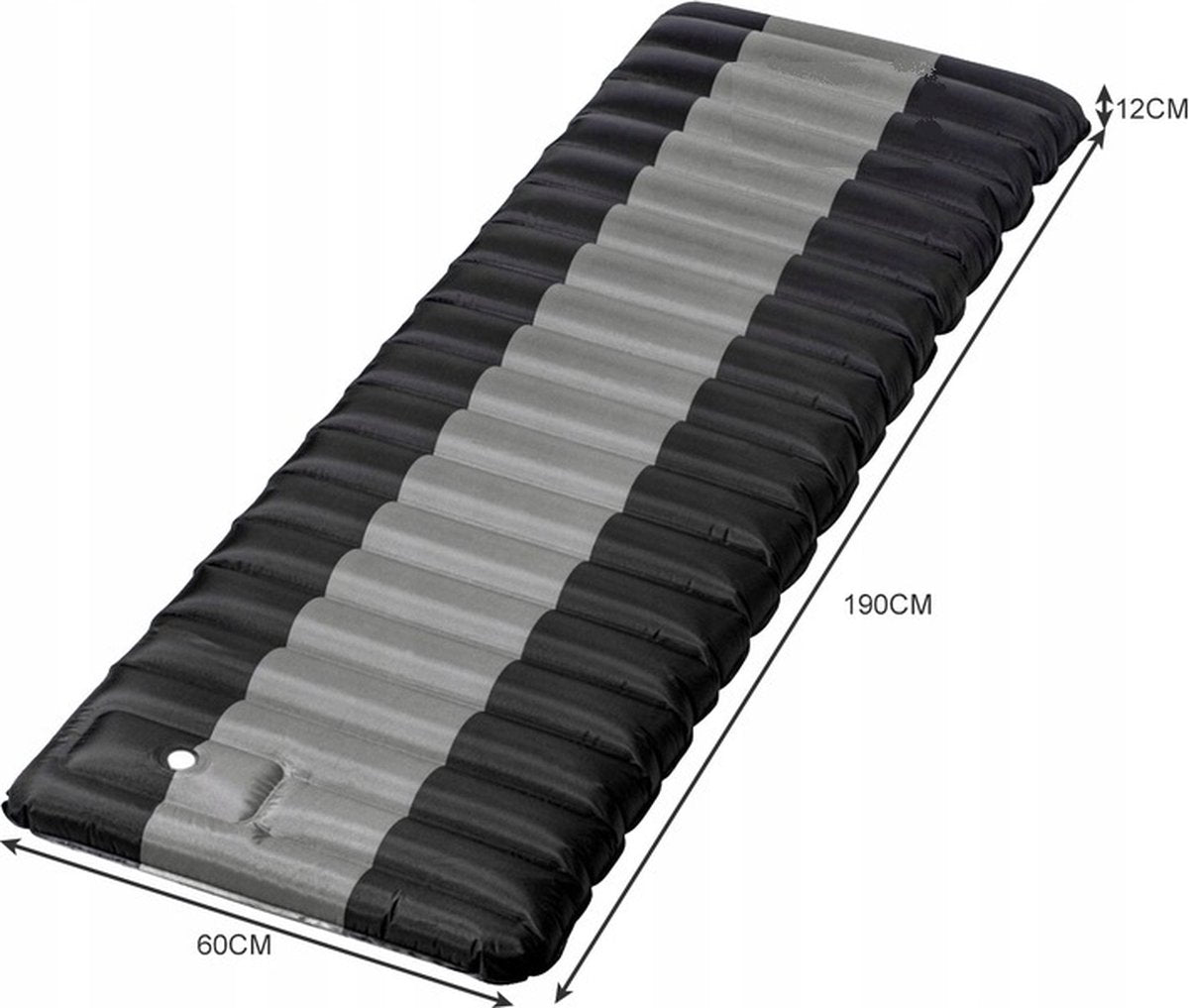 Quality Sleeping Mat with Built-in Pump 12cm Thick - Comfortable Air Mattress - Self-inflating with Foot Pump - TPU+80D Nylon - Airbed with Built-in Pump - Air Mattress with Built-in Pump