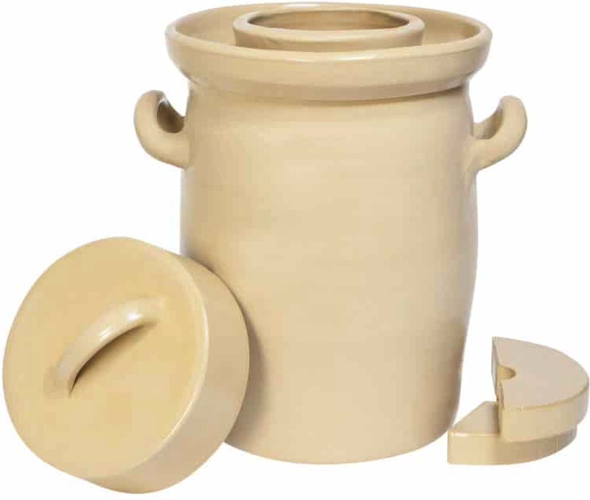 Sauerkrautpot - Fermentation pot - Sauerkraut barrel 6 liter (grey/classic) with 2 weighting stones