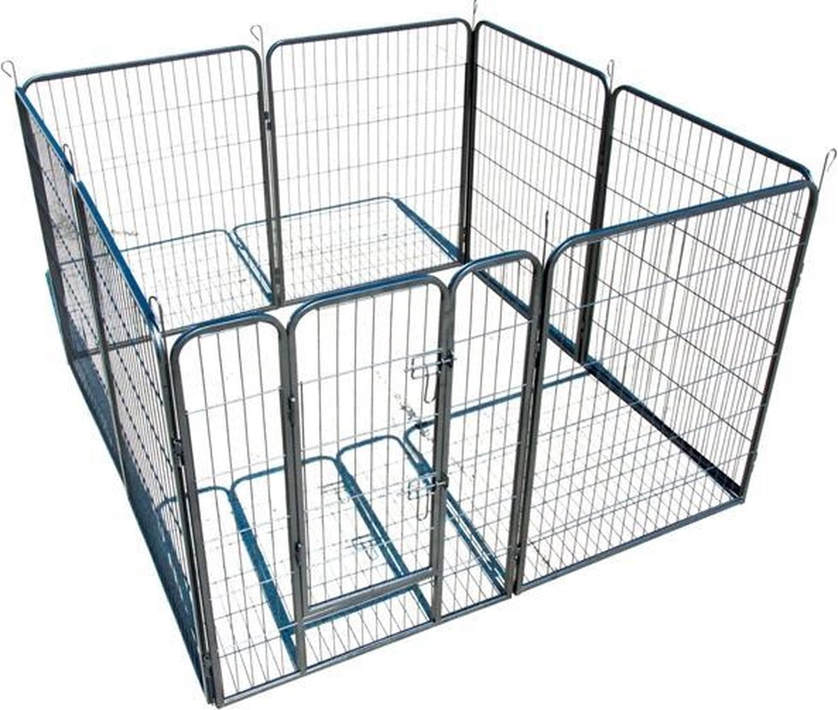 Puppyren 8-hoekig 60 cm hoog grijs hamerslag