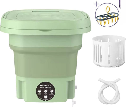 Mini Wasmachine - Compact - Energiezuinig - Opvouwbaar - 8L - Droogrek - Ideaal voor Studenten & Camping met Droogrek