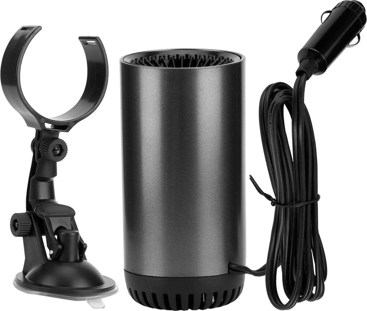 Snelle Verwarming Autoverwarmer, Mini Anion Luchtreiniger, Sigarettenaansteker Voorruit Ontdooier/Verwarmer - 12V 150W Koelventilator met Zuignap en Beugel, Autokachel 12 volt verwarming