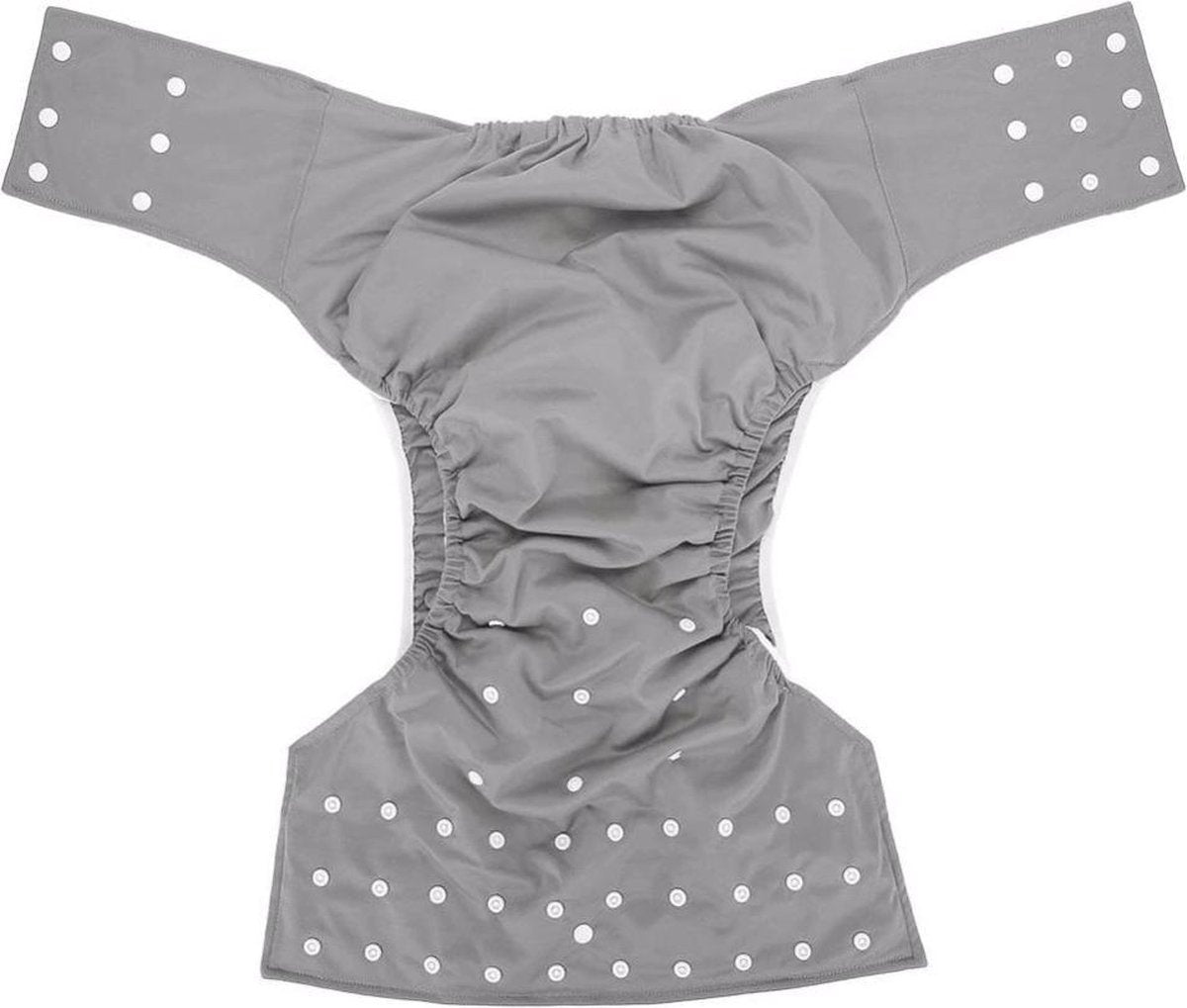 Washable adult incontinence diaper with XL insert - adjustable for different sizes