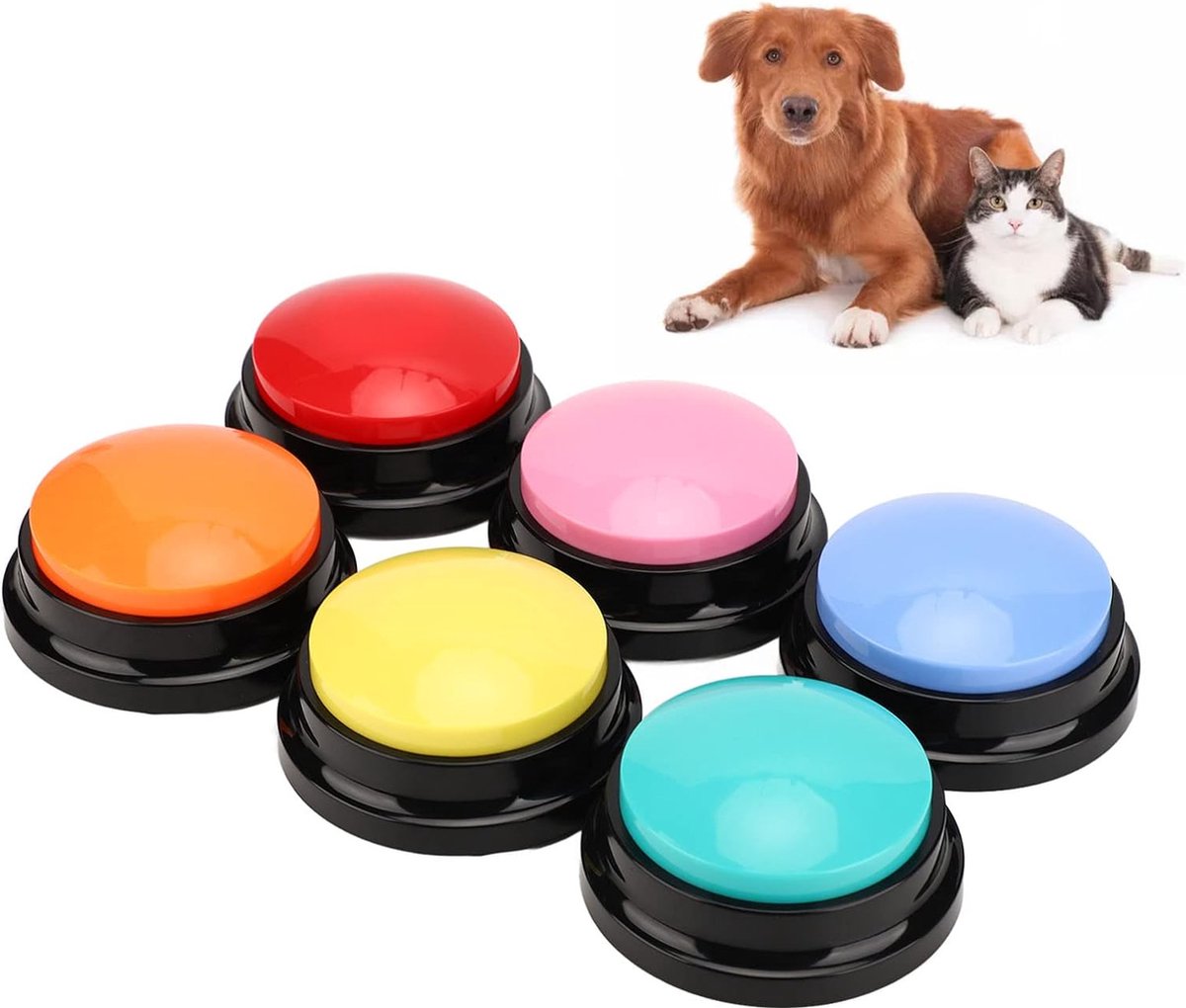 Talk button - Dog button - Dog buttons - Talk buttons - Talk button - Dog talk button - Talk button for dogs - Voice Recorder - With recording function - Dog trainer - Dog training - Training for Dogs - Dog toys - Dog intelligence