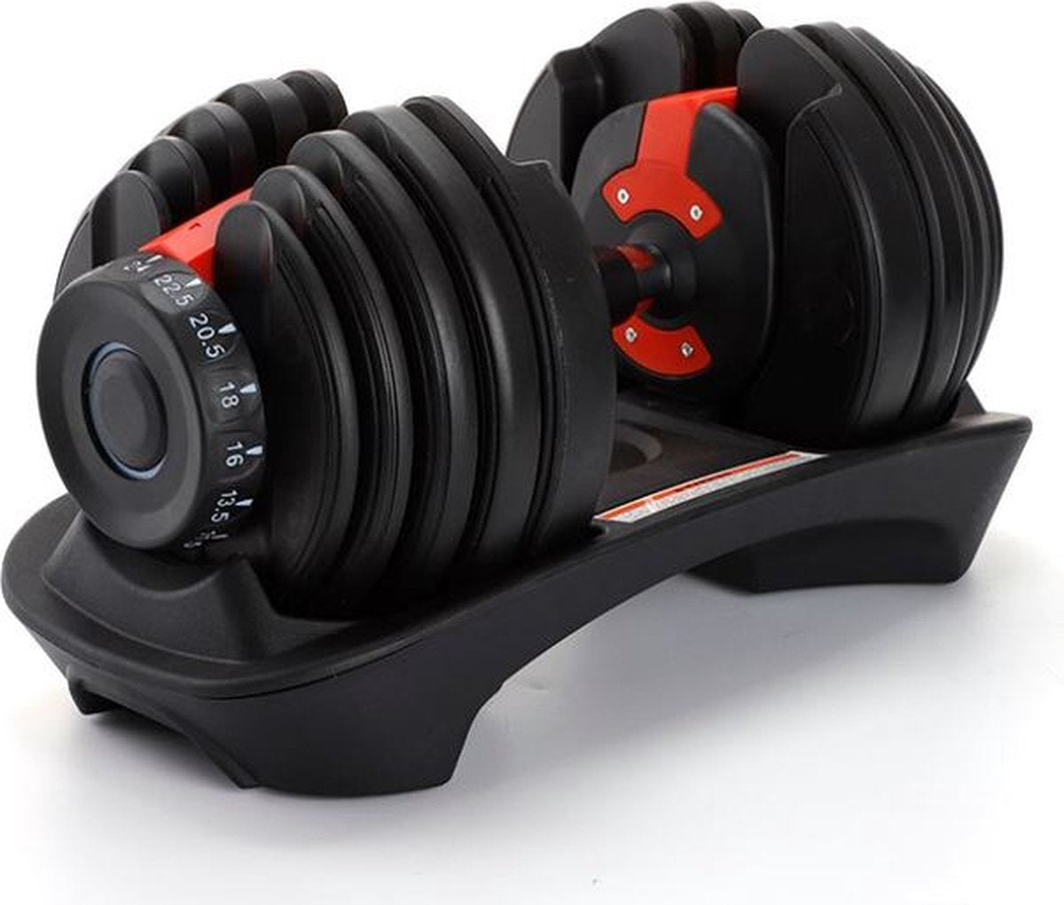 Verstelbare Dumbbell 24 kg - Verstelbare Gewichten - Verstelbare Dumbbell - 2.5kg t/m 24kg - 15 DUMBBELLS IN ÉÉN - Zwart