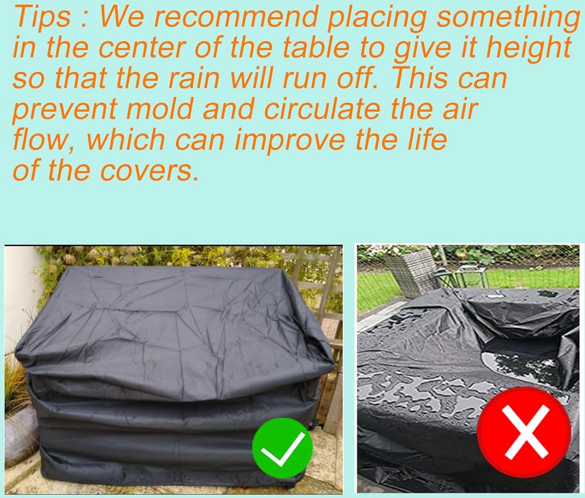 Tuinbankhoes, 3-zits en Buiten Tuinbankhoes, Beschermhoes voor Tuinmeubelen, 420D Oxford Stoffen Hoes voor Tuinbank, Waterdicht, Winddicht, UV-Bestendig, 163 x 66 x 63/89 cm