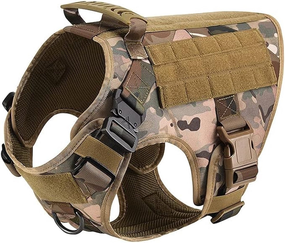 Dog Harness - Tactical Dog Harness - Camouflage Print - Anti-Pull Harness - Extra Control - XL