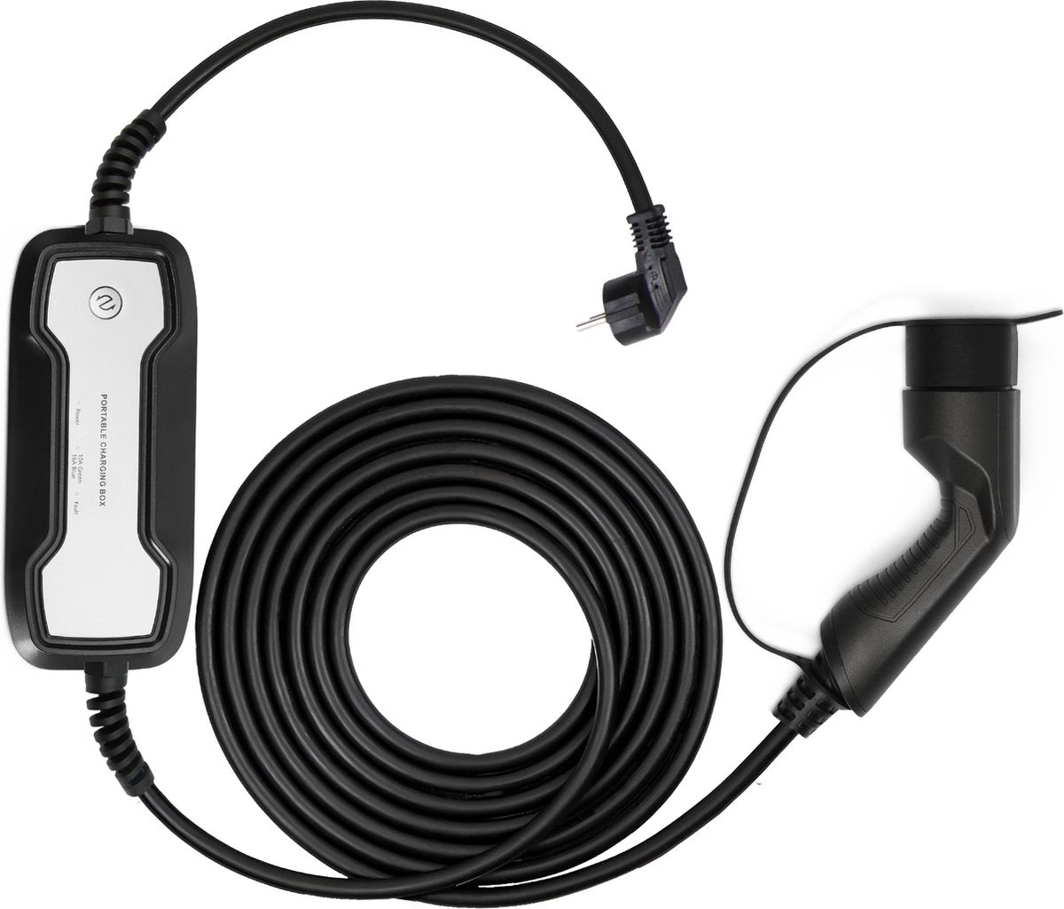 Besen Mobiele Thuislader voor EV - Type 2 Mennekes - 16A 1-fase (3.7 kW) - 5 meter - instelbaar 10A en 16A