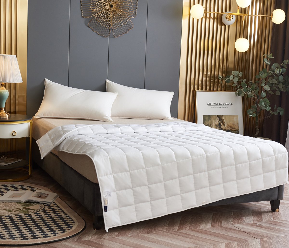 Weighted Blanket - 13kg - Best choice to experience the benefits of 'deep pressure stimulation' - Unique 9-layer structure - Small compartments - Perfectly round micro glass beads - Best material - Try it risk-free for 30 nights