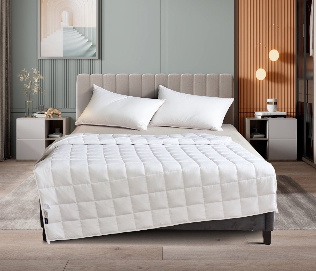 Weighted Blanket - 13kg - Best choice to experience the benefits of 'deep pressure stimulation' - Unique 9-layer structure - Small compartments - Perfectly round micro glass beads - Best material - Try it risk-free for 30 nights