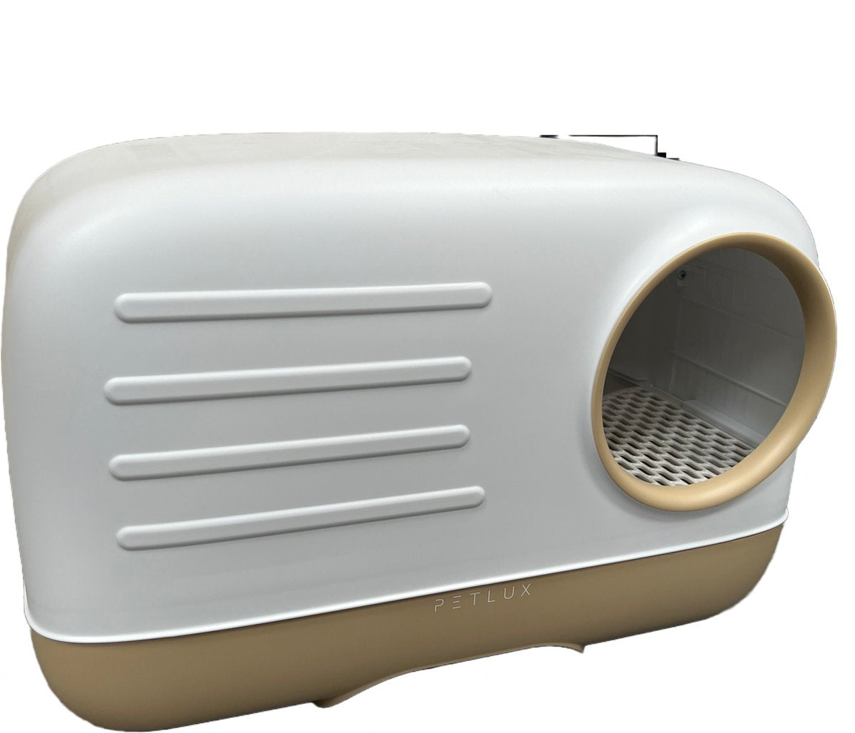 XL kattenbak Retro design met lade, schep en opbergruimte - grote kattenbak - Khaki