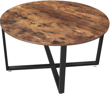 Nancy's Ronde Salontafel - Industriële Stijl - Bijzettafel -Cocktailtafel - 88 x 88 x 47 cm