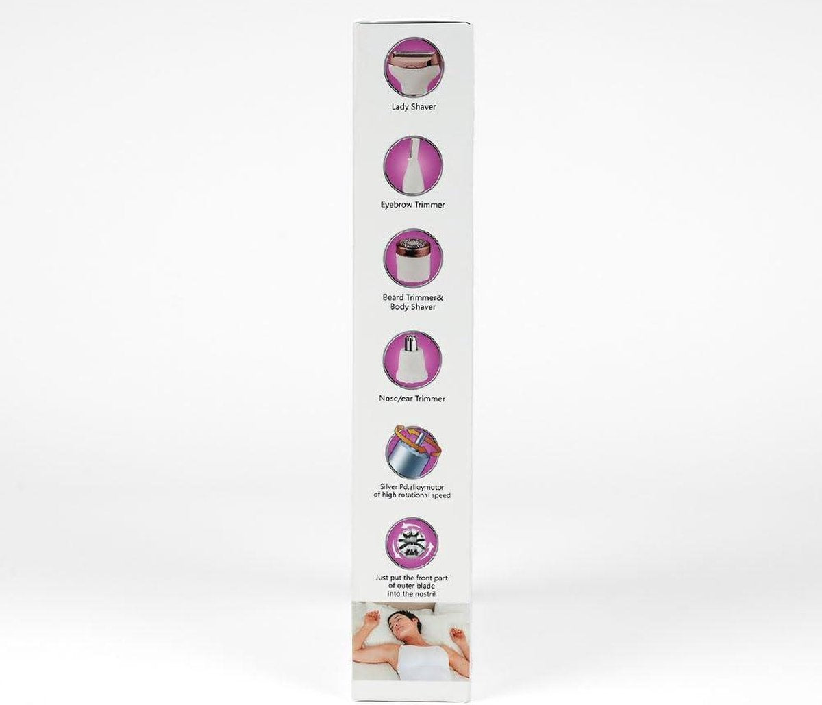 Ladyshave draadloos 4-in-1 elektrisch scheerapparaat voor dames - oplaadbaar - pijnloos - bikinitrimmer - nat en droog - ontharen voor gezicht - benen - oksels - neus- en wenkbrauwscheerapparaat vrouw