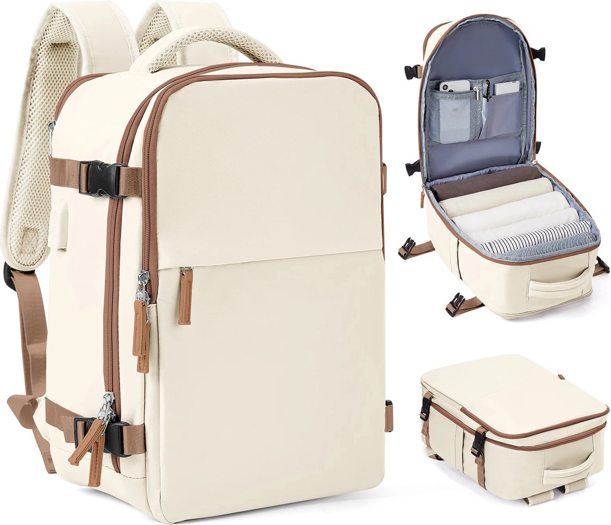 Backpack - Travel bag - Hand luggage - Laptop bag - Travel backpack - Compact and stylish - 40x25x20 cm