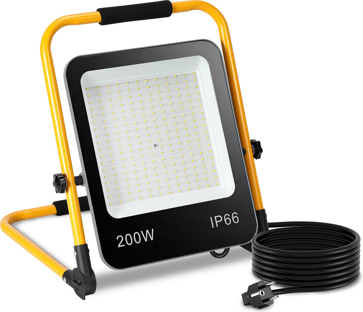 200W LED-bouwlamp LED-spot met statief LED-schijnwerper Waterdicht Statief Werklamp Floodlight IP66