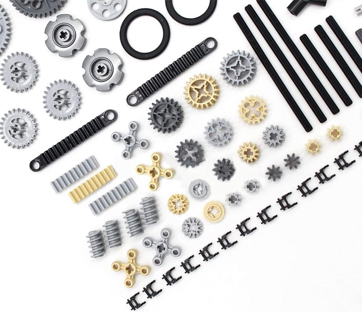 Onderdelen, 116 stuks Technic Tandwielketting Schakels Connectors Bouwstenen Sets Compatibel met Le,go Technic Onderdelen