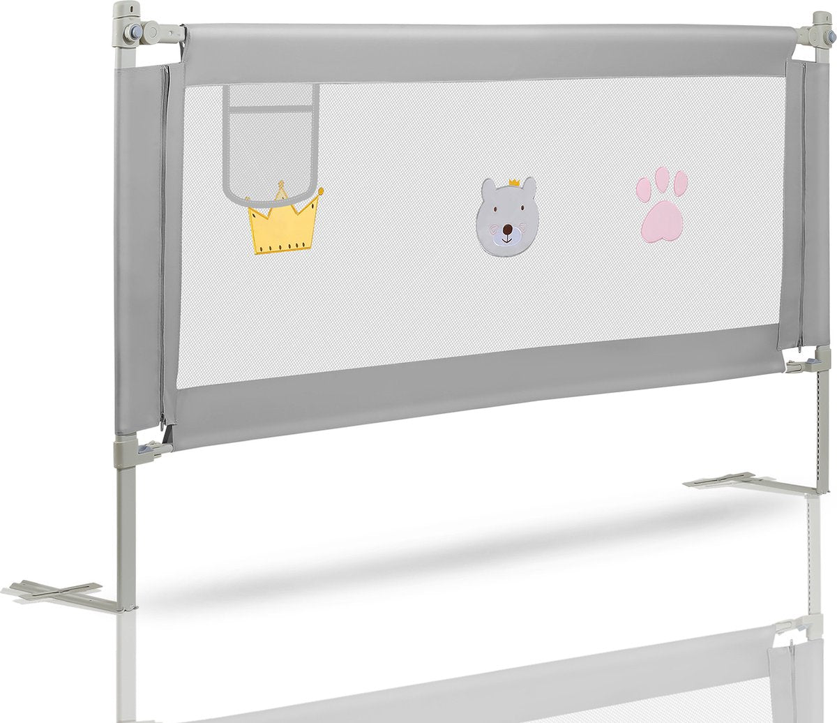 Bedhekje 200 cm Kinderbedhekje voor verticaal heffen, veiligheidsbescherming bedhekje om te beschermen tegen vallen voor peuters Valbeveiliging Valbescherming