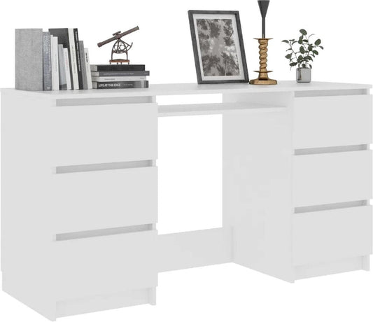 Bureau - Schrijftafel - Wit - 140x50x77 cm