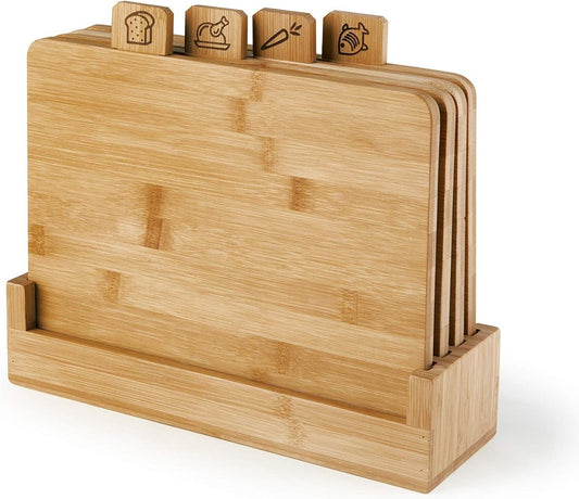 Cutting Board Set With Stand - Kitchen Utensils - Modern Design - Cutting Board - Cutting Board Set - Cutting Boards Set - Cutting Boards - A Must-Have For The Kitchen!