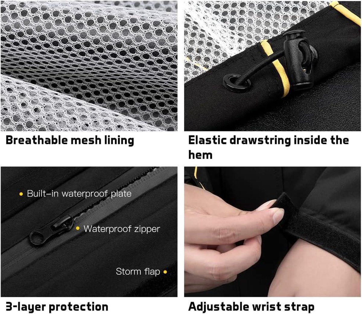 Motorfiets regenpak voor heren en dames - Waterdicht fietskleding regenpak - Jas en broek met opbergtas