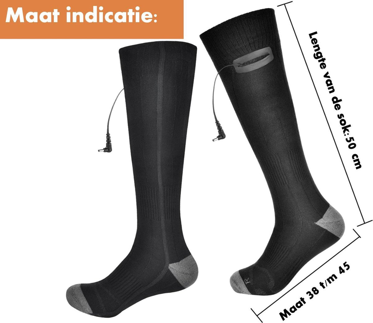 ✅Heated Socks - Electric Socks - Rechargeable Battery Included - Unisex - 3 Different Settings - Hiking - Skiing - Cycling - Camping - Fishing - Heated Underwear✅
