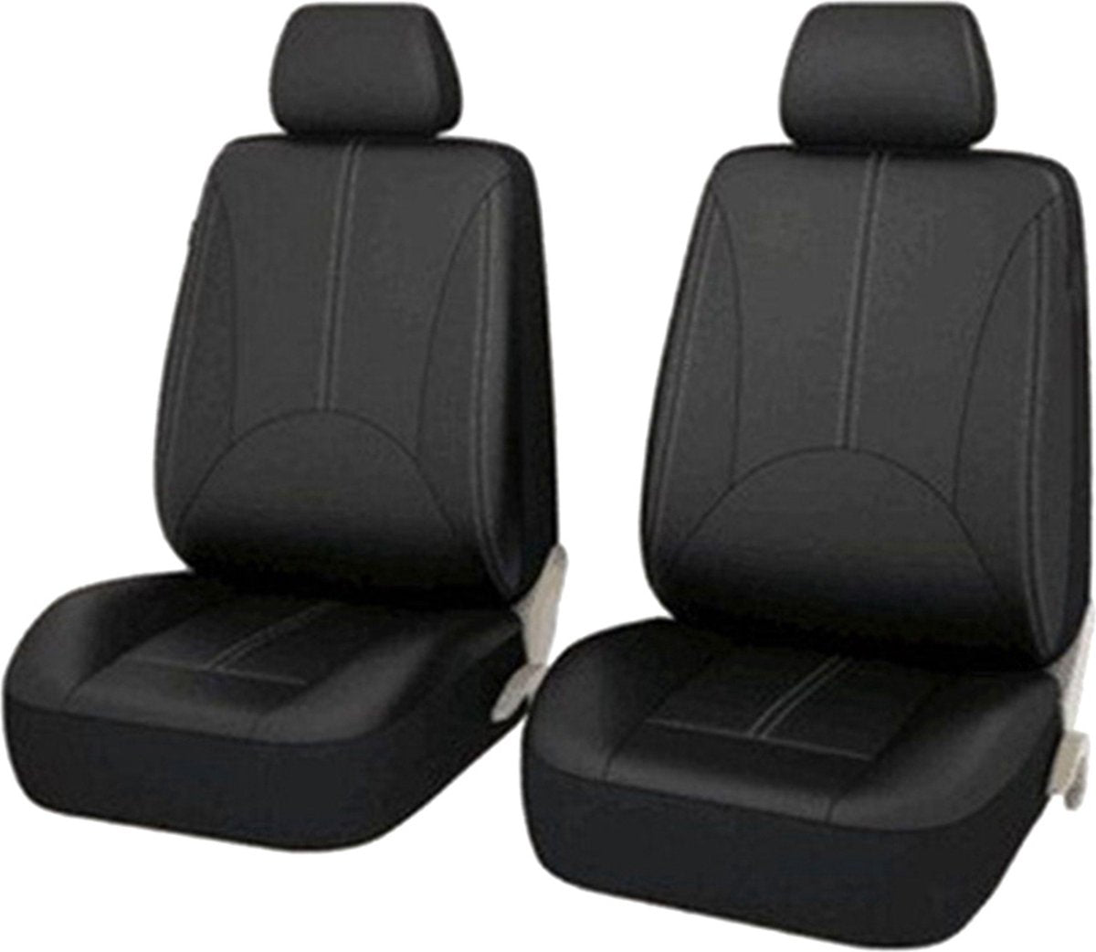 Universal car seat covers - Eco Leather - Black - Car seat cover - Complete set - Seat cover set