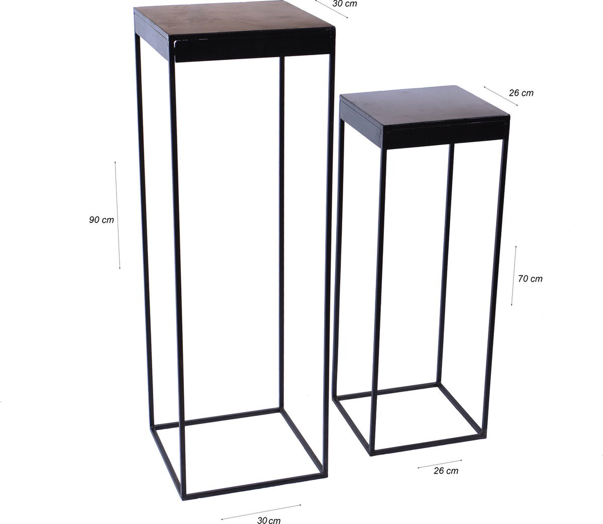 Plantentafel vierkant - 2-delig – stalen frame - handgemaakt – duurzaam & elegant!