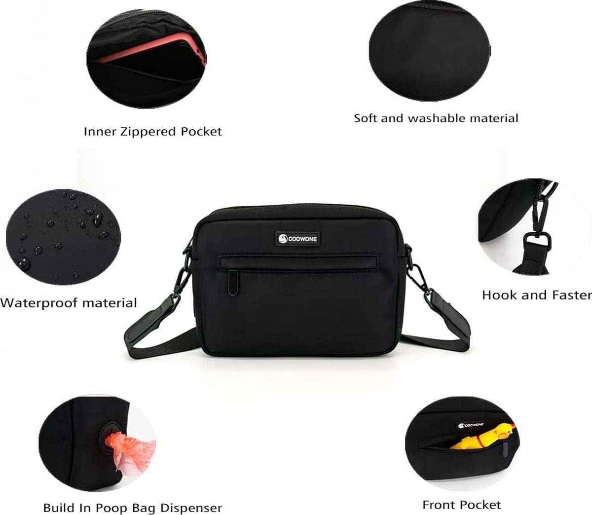 Beloningstas - Hond - Trainen - Trainingszak - Belonen - Handtas - Crossbody tas - Hondensport - Wandelen - Hondensport - Taupe