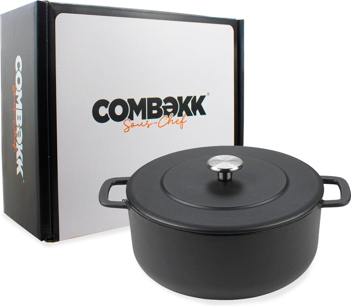 Combekk Sous Chef gietijzeren braadpan - 24cm - zwart
