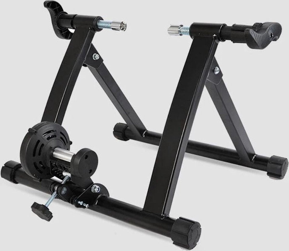 Fietstrainer - Rollenbank voor fietsen met 26-28 inch of 700C wielen - Hometrainer - Racefiets - Mountainbike - Aluminium - Zwart