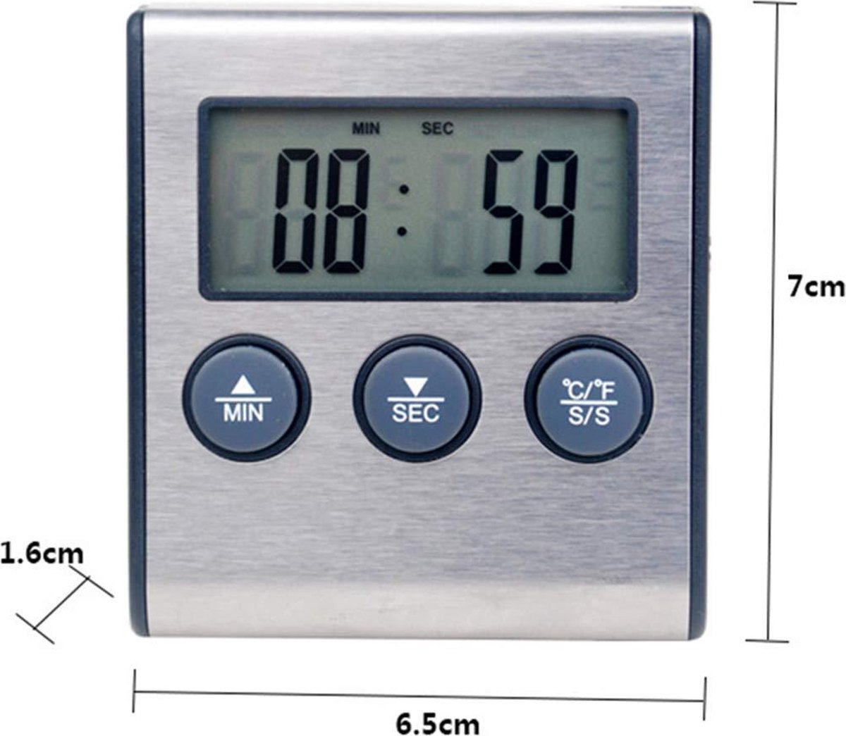 Meat Thermometer Timer Probe Food Thermometer for Cooking Meat BBQ and Grilling - Water - Milk - Wine - Liquid Temperature with Probe