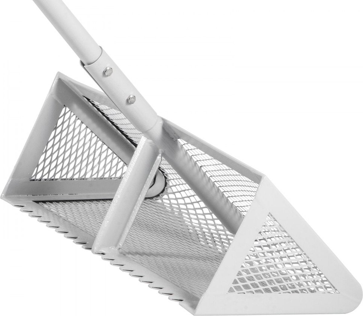 Zandhark 130x40x25cm Onkruidhark Strandhark Algen Aluminium Roestvrij Staal Zwembadhark Onkruidverzamelaar Zeef Waterplanten Puin Dode Bladeren voor Het Schoonmaken Van Meervijver Zwembad