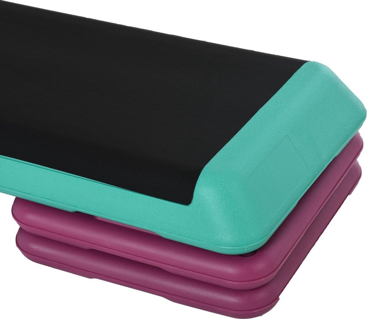 FitGoodz - Fitness Step - Aerobic Step Bankje - Antislip Oppervlak - Stepper - Verstelbaar In 4 Hoogtes