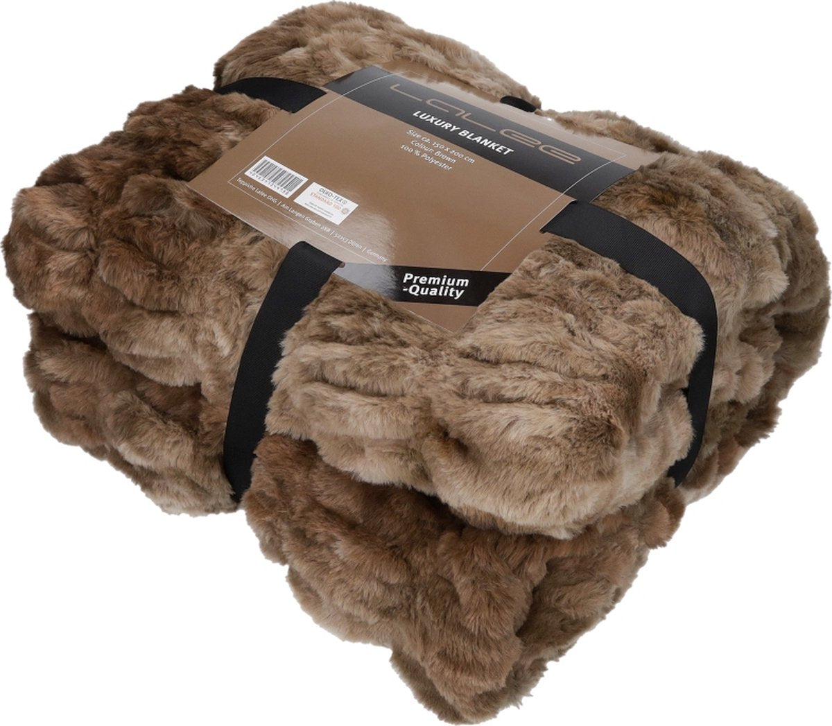 Lalee Luxe pluizige fleece deken - Plaid - Zachte deken - 150x200 - Bruin