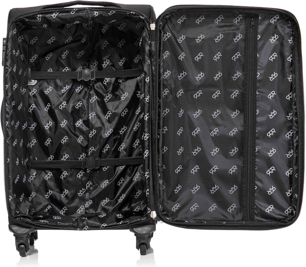 Dubai Abu Dhabi Grote XL Koffer - 88 cm - 125/135 liter - Uitbreidbaar - Zwart