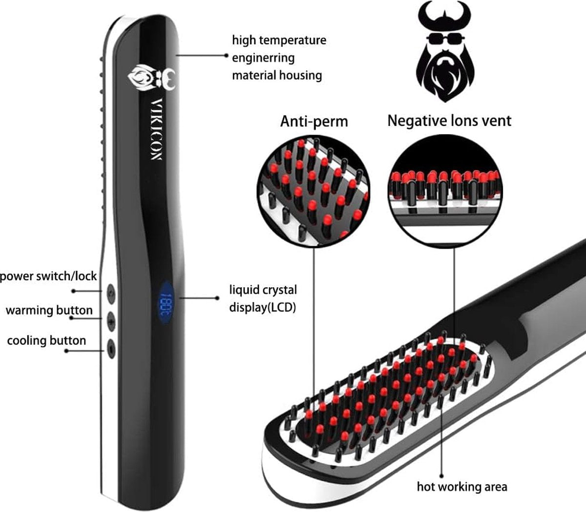 Timé Baard Stijltang - Baard Styler - Baard Straightener