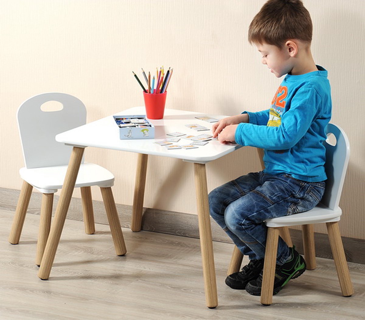 Sturdy Children's Table Set with Chairs - Kids' Drawing Table