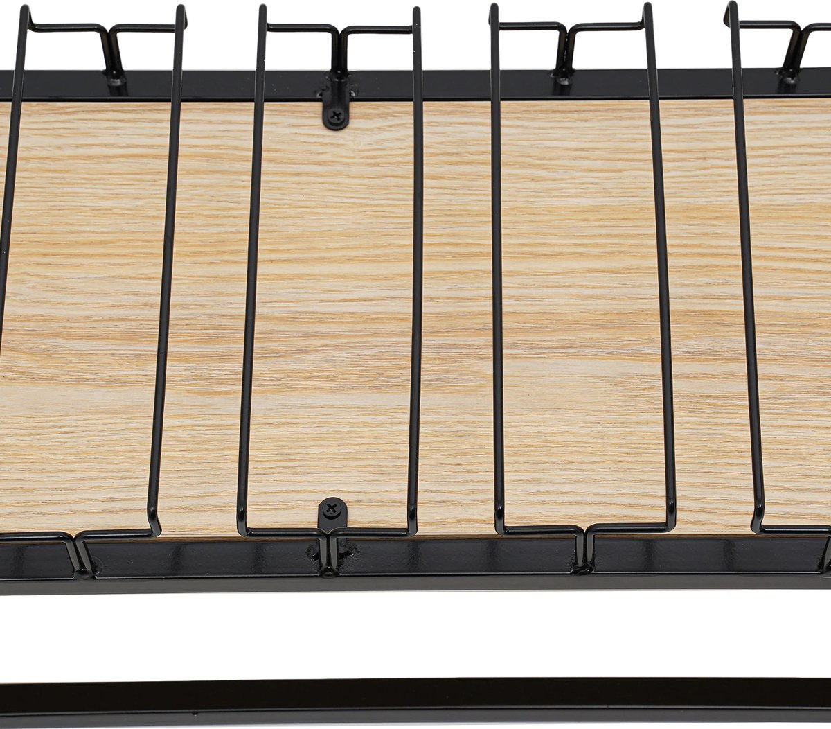 Wine Rack - Hanging - With Glass Holder - Adjustable Chains up to 1M - Industrial - Ceiling Mount - 110cm - Load Capacity 75 kg