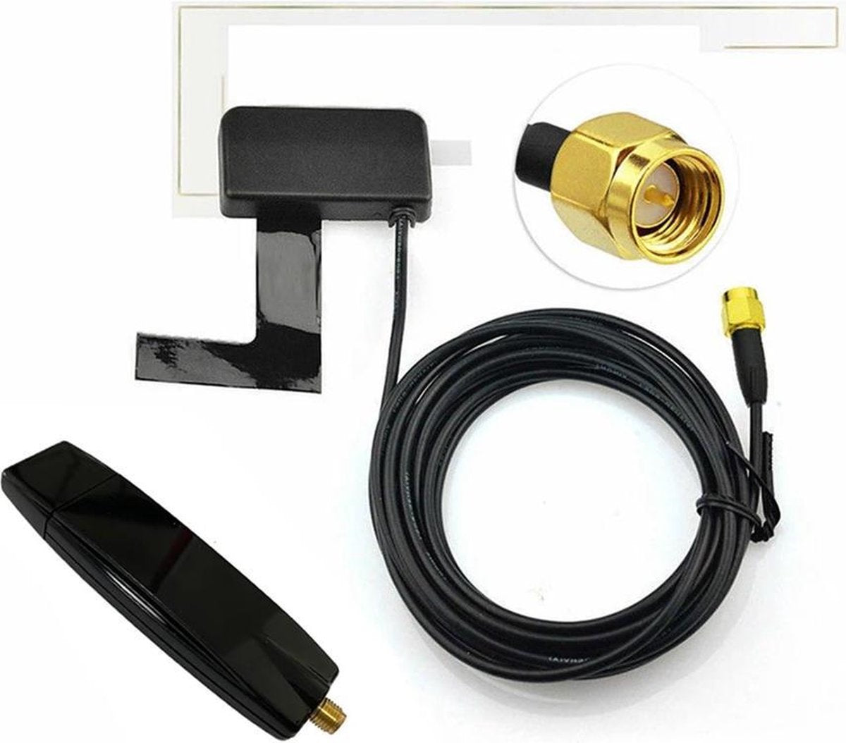 DAB+ USB-adapter & antenne Geschikt voor Android autoradio