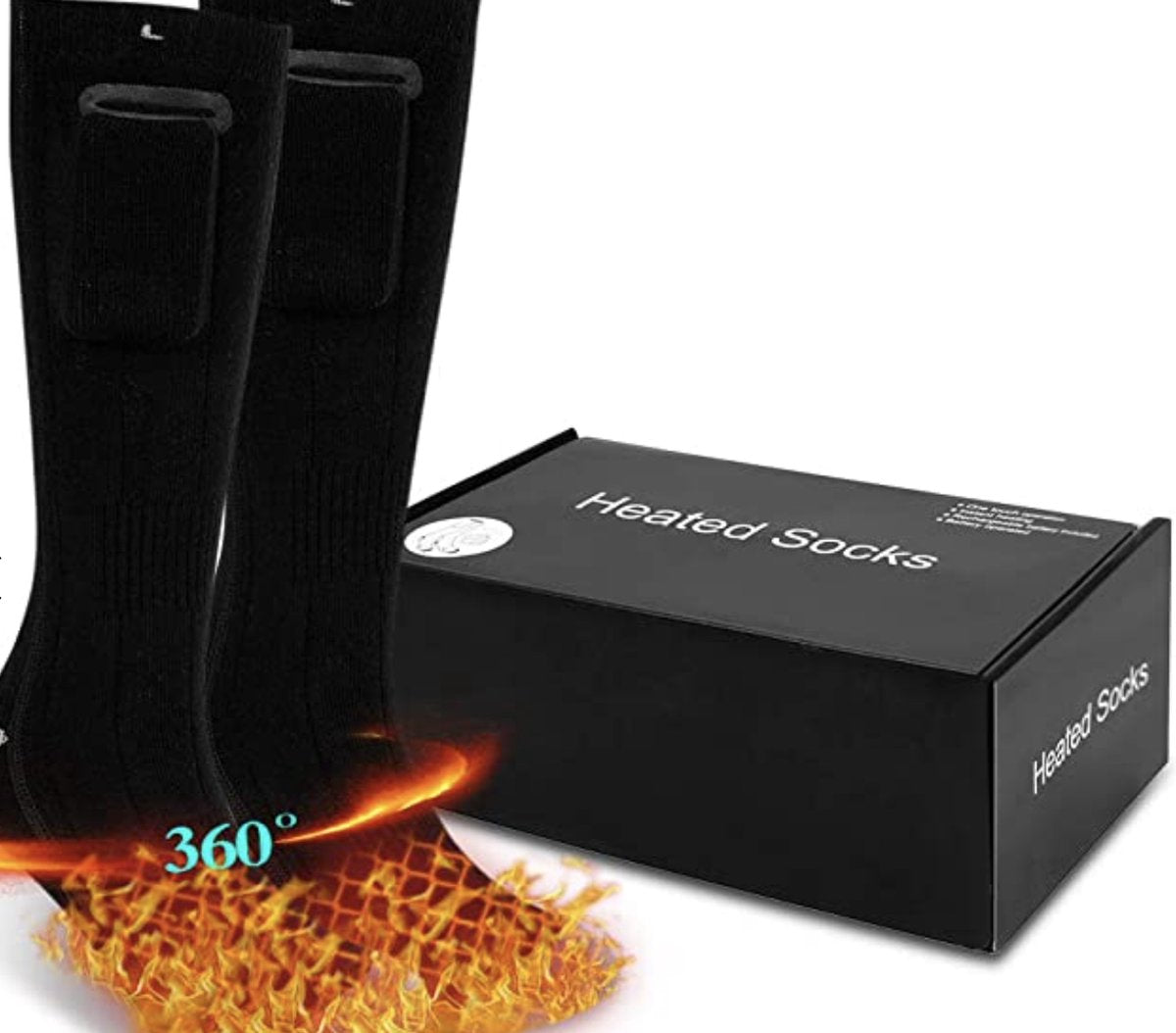 ✅Heated Socks - Electric Socks - Rechargeable Battery Included - Unisex - 3 Different Settings - Hiking - Skiing - Cycling - Camping - Fishing - Heated Underwear✅