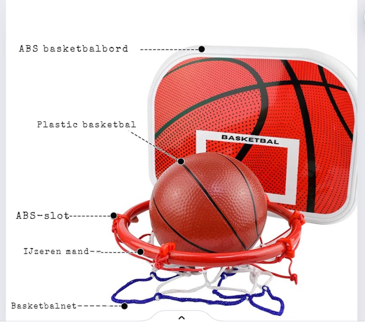 Basketbalset - Speelset Junior - Basketbalstandaard - Hoop - Basket - Ringen - Basketballen - Ring voor kinderen