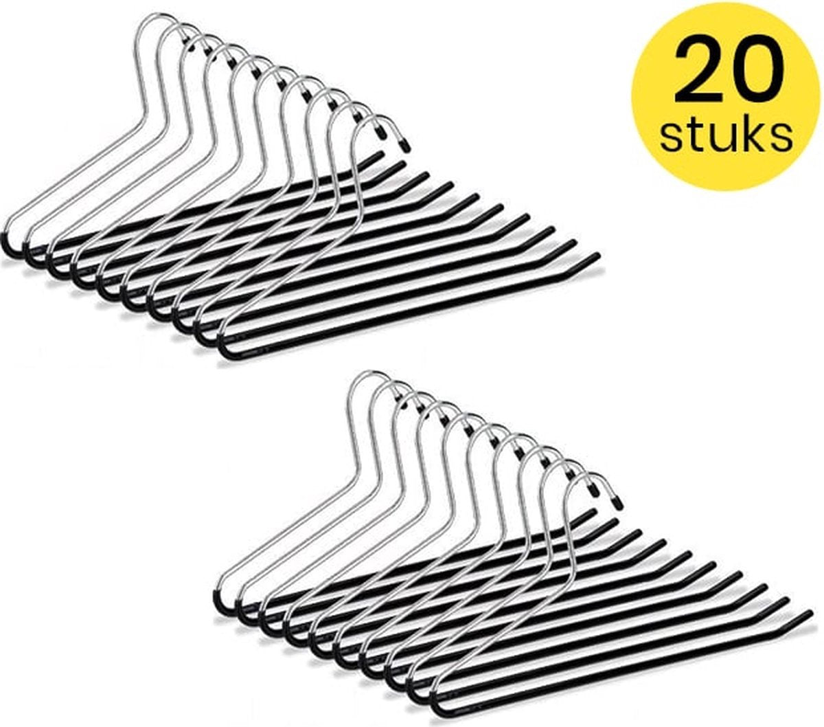 LG Life’s Green® - Luxe broekhanger - 20 stuks - Antislip - Metalen hanger