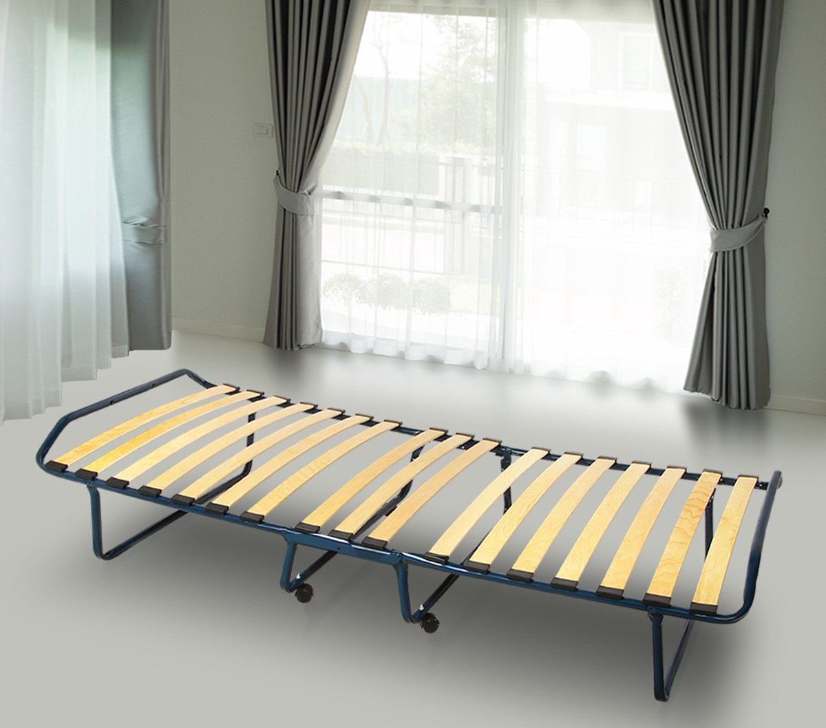 Vouwbed One Deluxe – Logeerbed + Gratis Hoofdkussen – Opklapbed Eenpersoons – Logeermatras Opvouwbaar