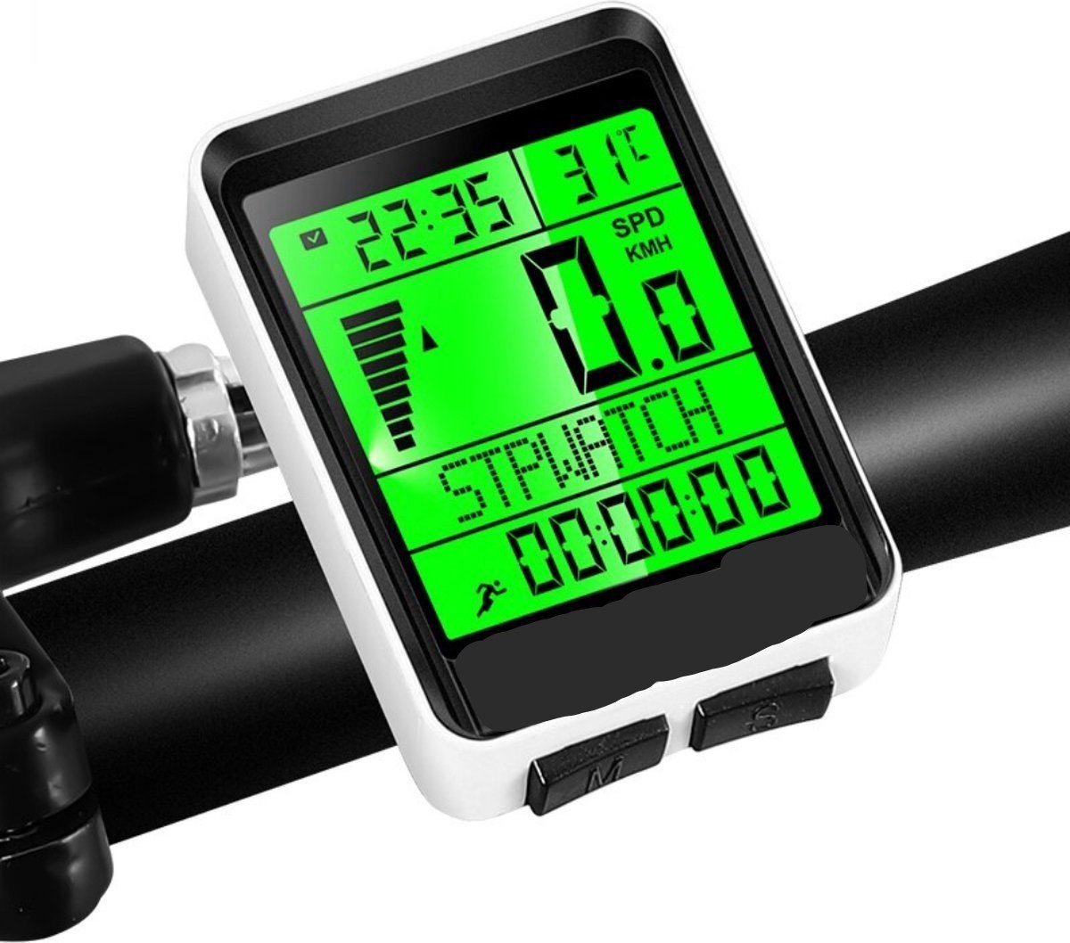 Fietscomputer Draadloos - Waterdicht - Kilometerteller Mountainbike - 2.1” Scherm