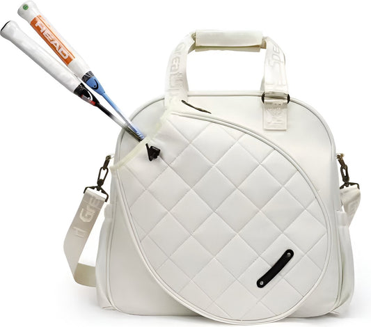 E-Shop4u - Tennis Bag - Tennis Bag - Tennis - Badminton - Sports Bag - Sport - Racket - Rackets - Bag - Shoulder Bag - Men - Women - Black - White - 40x40x16cm - 800g - Polyester - Composite Fabric - Free Shipping - Returns - 30 Days