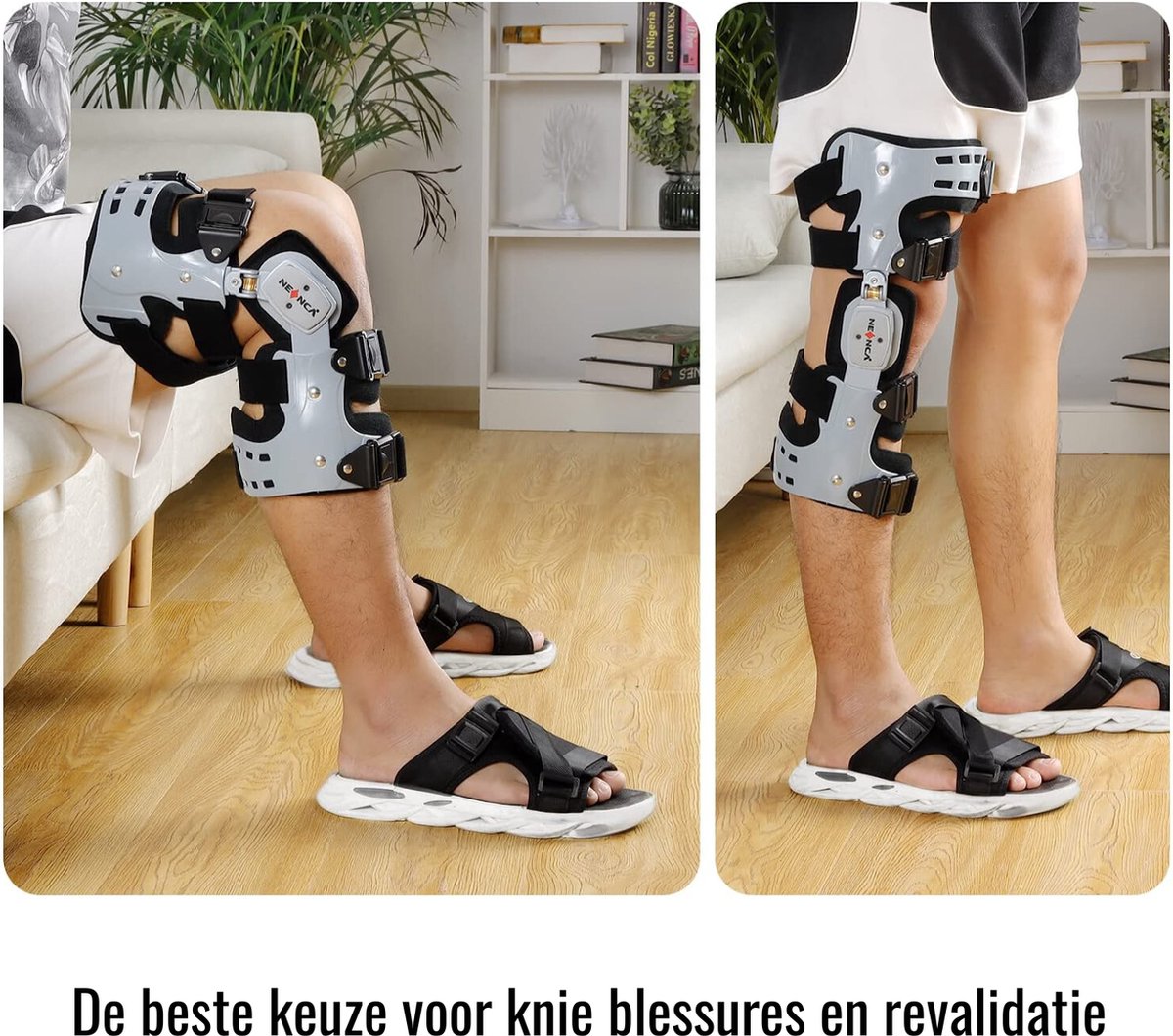Professional Knee Brace - Left - ROM Knee Brace - Range Of Motion Hinge Knee Brace - Injury Knee Brace - Unisex Knee Brace - Adjustable Knee Brace - Knee Pain - Knee Rehabilitation Brace - Arthritis Brace