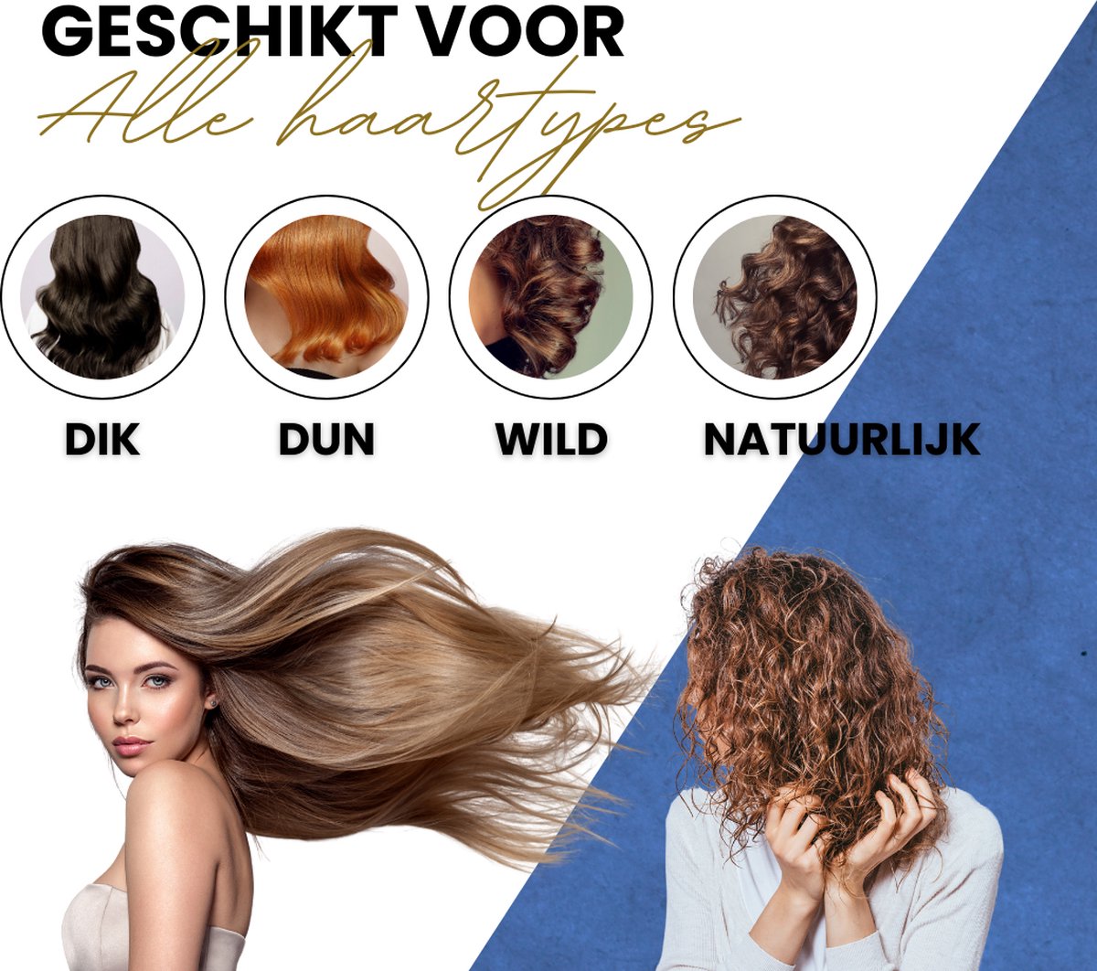 BLYZZ VelvetFlow - Haardroger Met Diffuser en Ionentechnologie - Supersonische Föhn Met 3 Opzetstukken