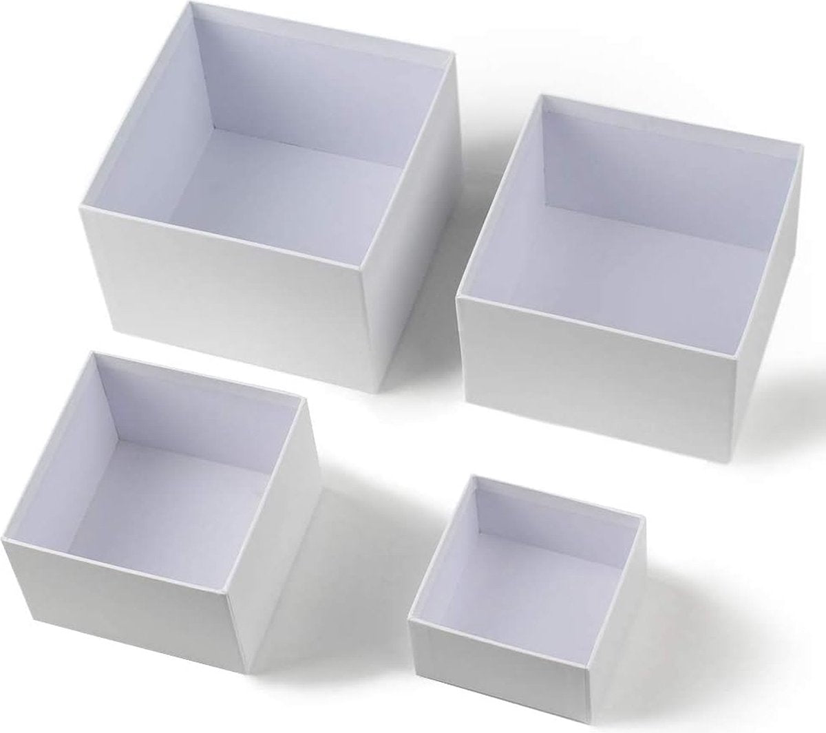 Rectangular storage box with lid, gift box, cardboard boxes, storage boxes, gift box for presents, chocolate, crafts, toys, gift wrapping, 4-piece set