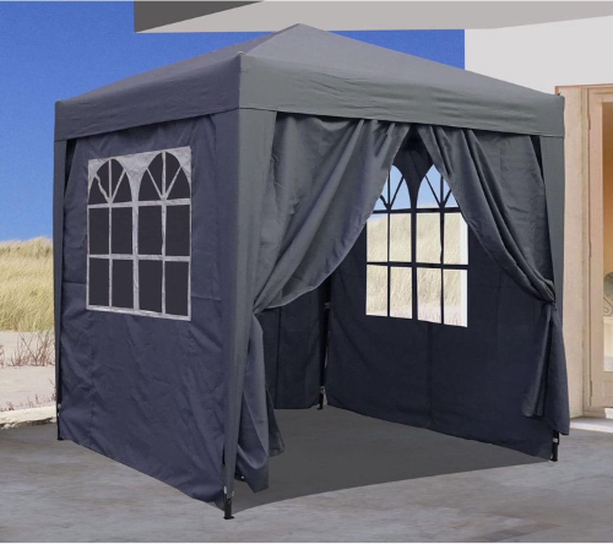 Tuinpaviljoen - Opvouwbaar - Partytent - 2.5x2.5x2.45 meter - met 4 Raamwanden - Waterdichte Tent - Draagtas