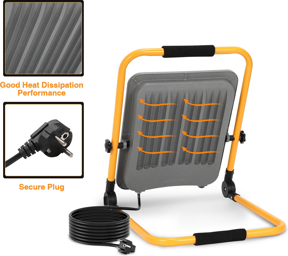 200W LED bouwlamp LED-spot met statief LED schijnwerper Waterdicht Statief Werklamp Floodlight IP66